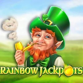 Rainbow Jackpots slot logo by Red Tiger Gaming at SlotsGem Casino